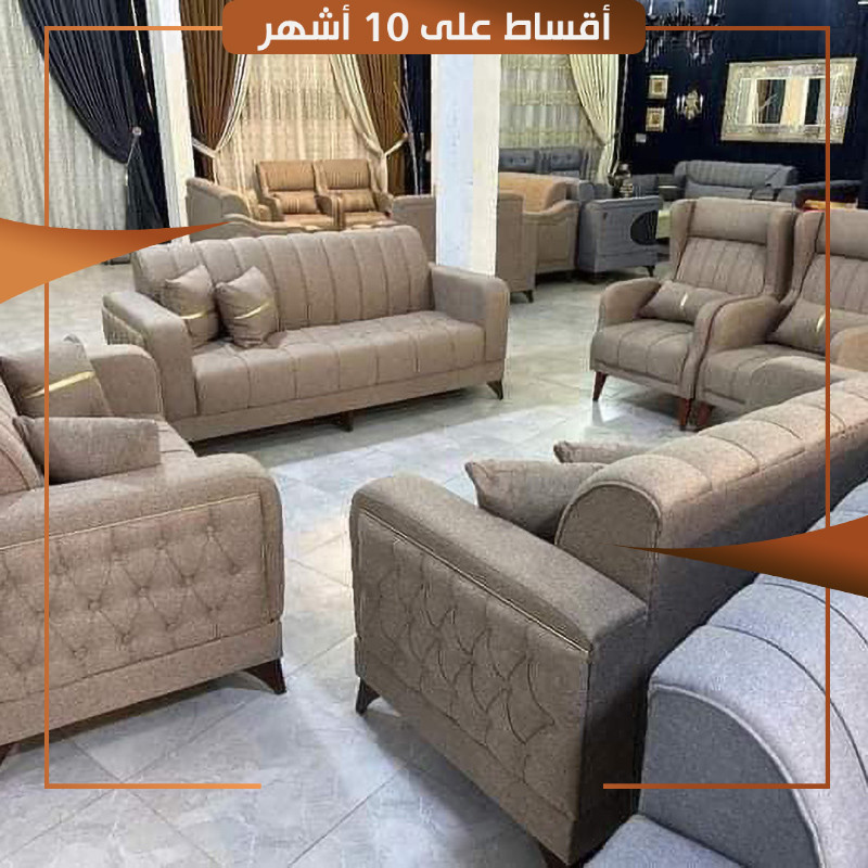 تخم كوين كتان 10 مقاعد مع هديه 6 كوشات