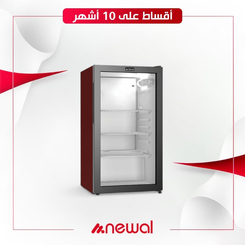 ثلاجة نوال عارضة صغيرة - 6 قدم - BTL-91 - 03 - احمر