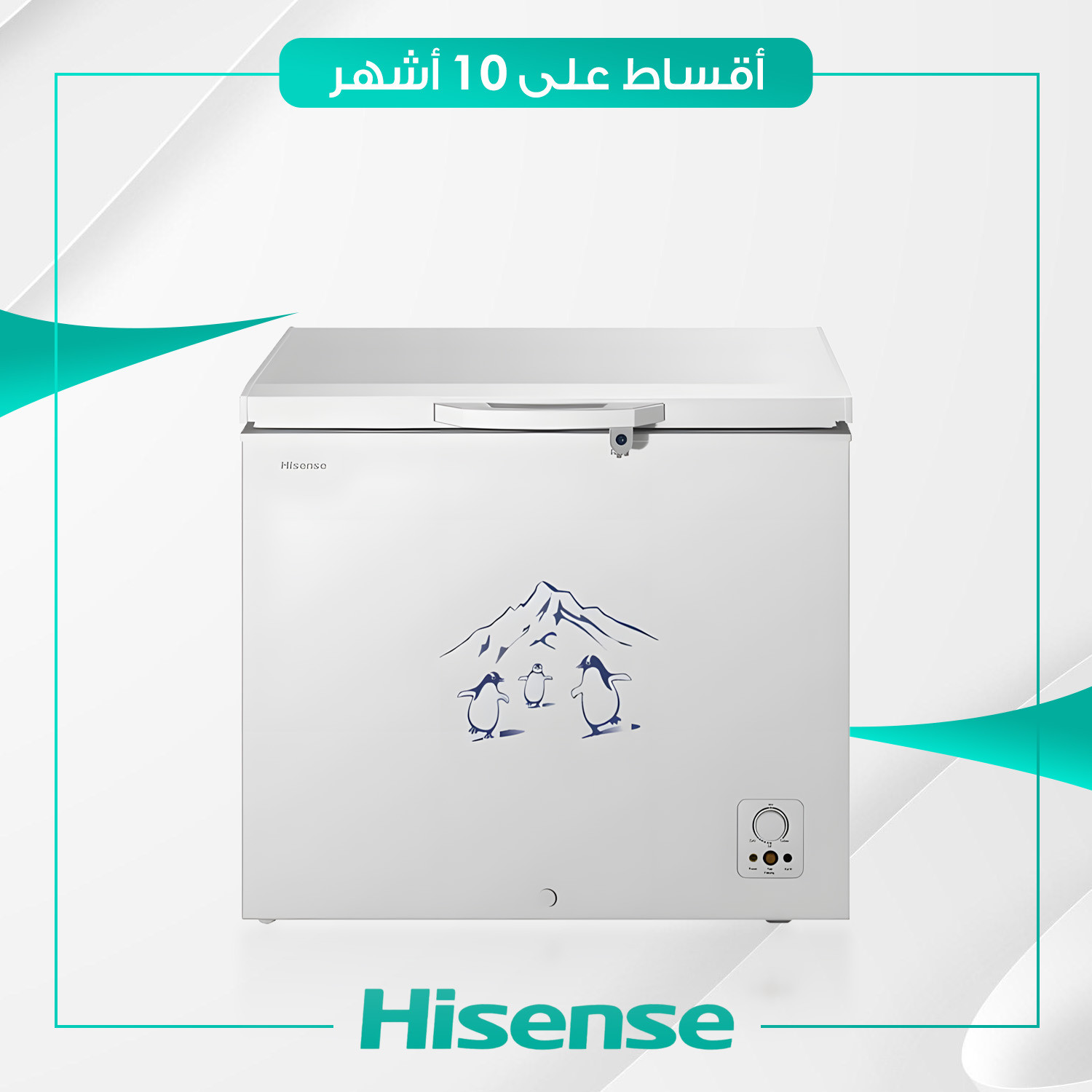 مجمدة افقية Hisense هايسنس - 8 قدم - FC-26DT4SW - ابيض